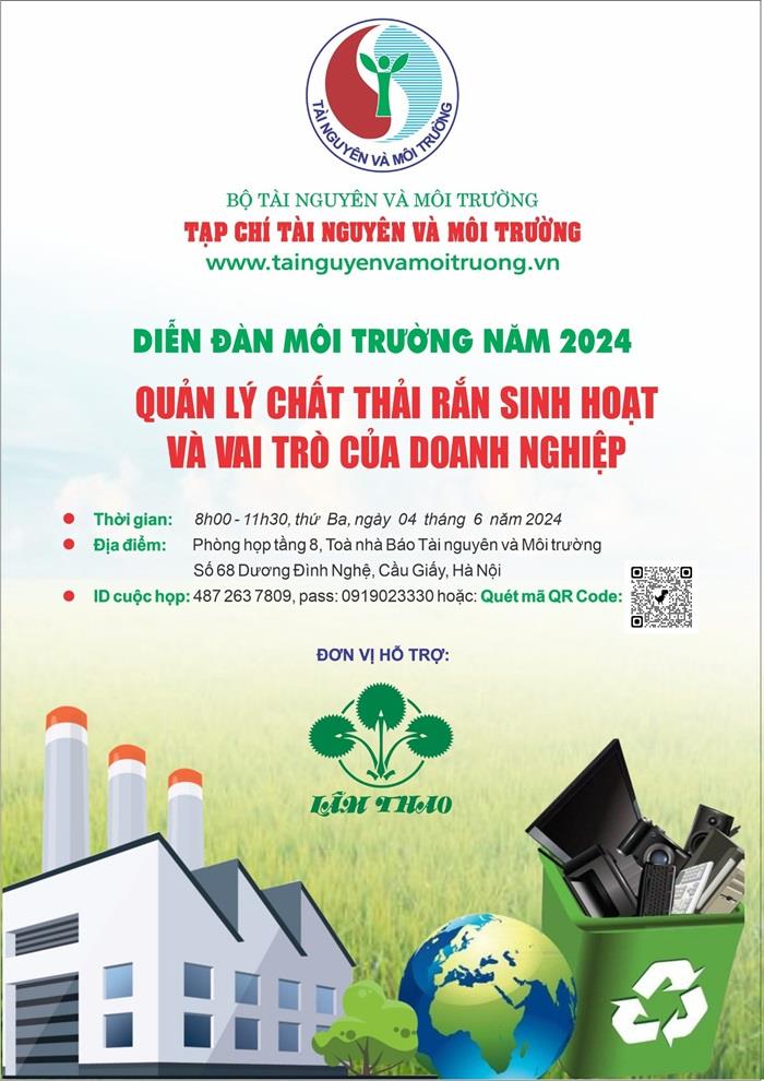 Diễn đàn môi trường năm 2024: Quản lý chất thải rắn sinh hoạt và vai trò của doanh nghiệp