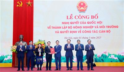 Lãnh đạo Bộ, lãnh đạo đơn vị và quy định chức năng, nhiệm vụ, quyền hạn và cơ cấu tổ chức của Bộ Nông nghiệp và Môi trường