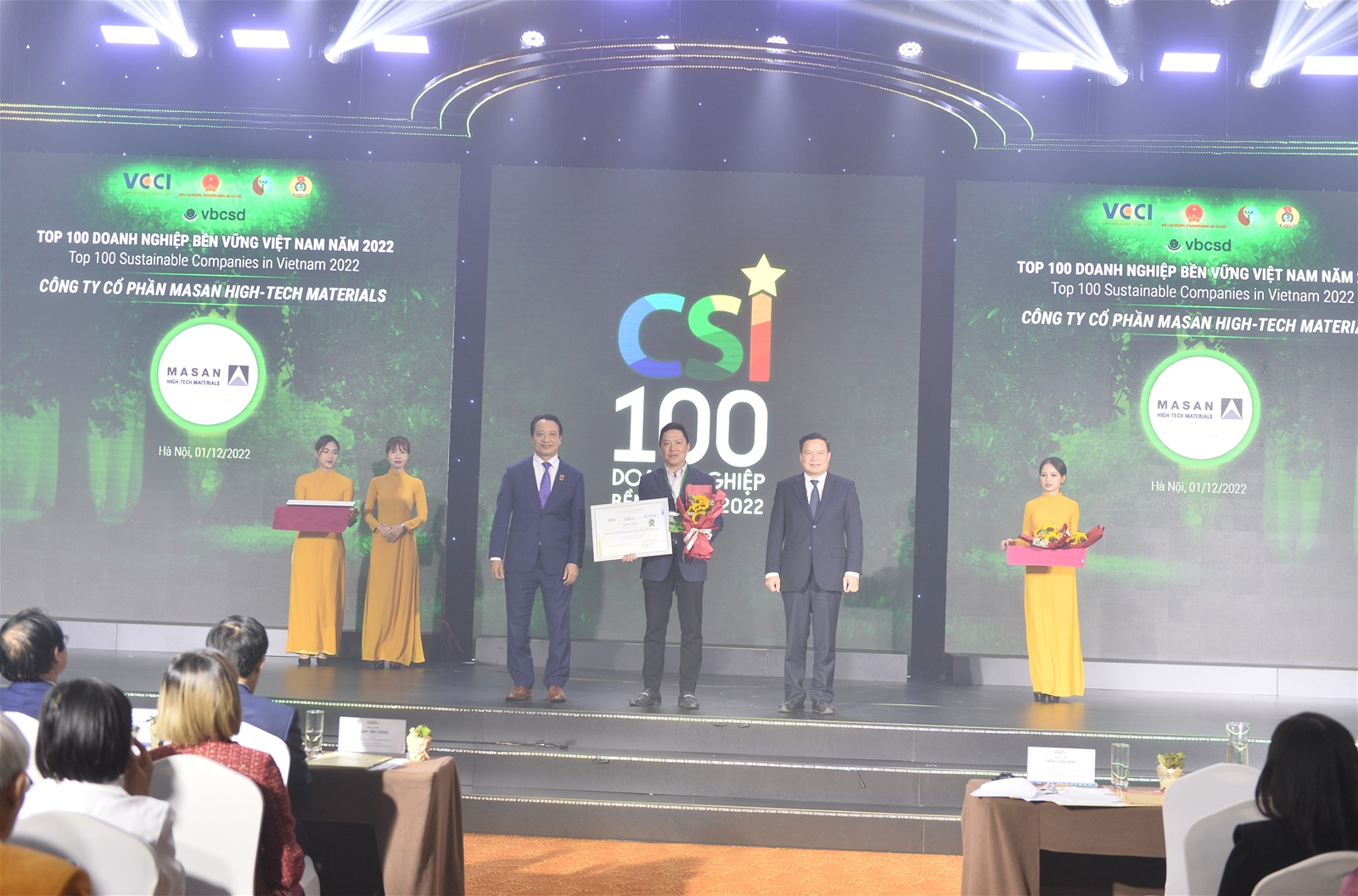 Masan High-Tech Materials 5 năm liên tiếp lọt Top 100 Doanh nghiệp bền vững Việt Nam