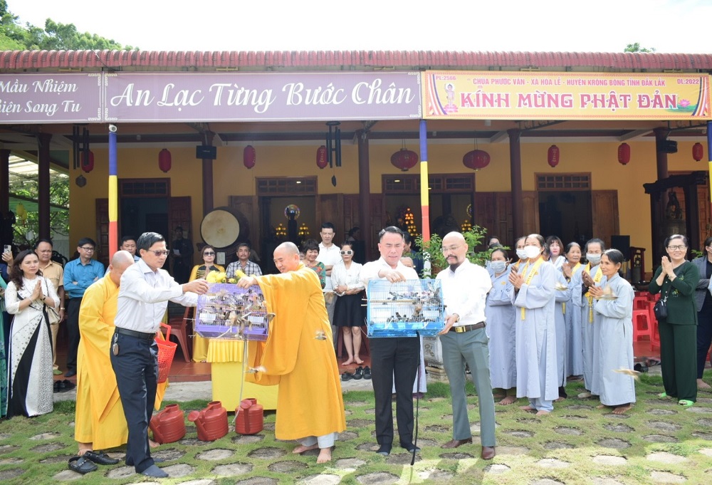 Phóng sự ảnh: Chương trình “Chùa xanh” trồng cây ở chùa Phước Vân, Đắk Lắk