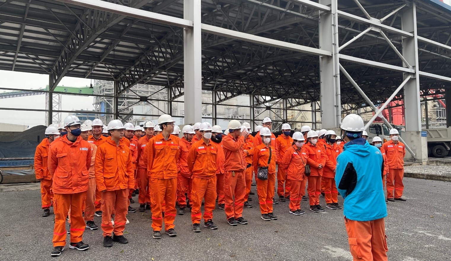 Nhiệt điện Thái Bình Tổ chức thực tập phương án chữa cháy, tìm kiếm cứu nạn, cứu hộ tại cơ sở năm 2023