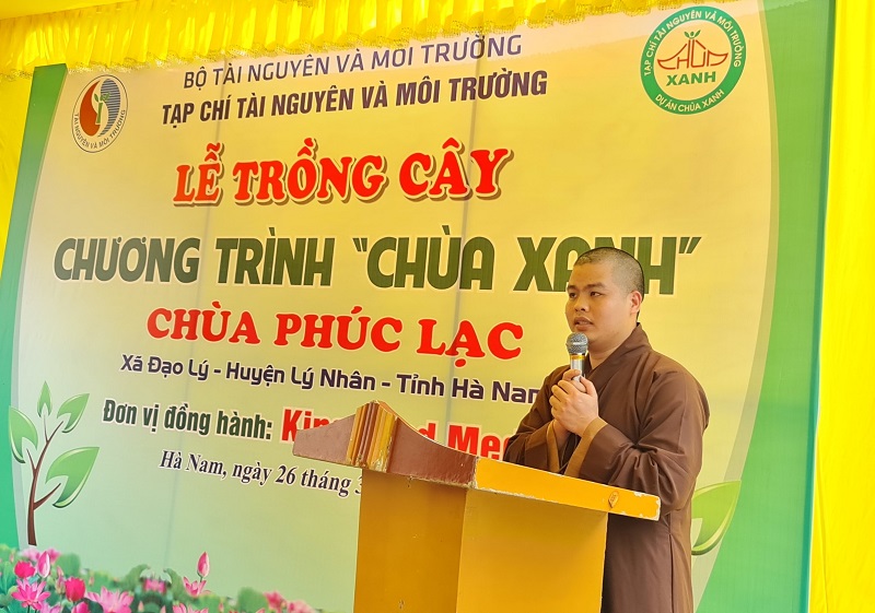 Tạp chí Tài nguyên và Môi trường trồng 523 cây tại chùa Phúc Lạc, Hà Nam