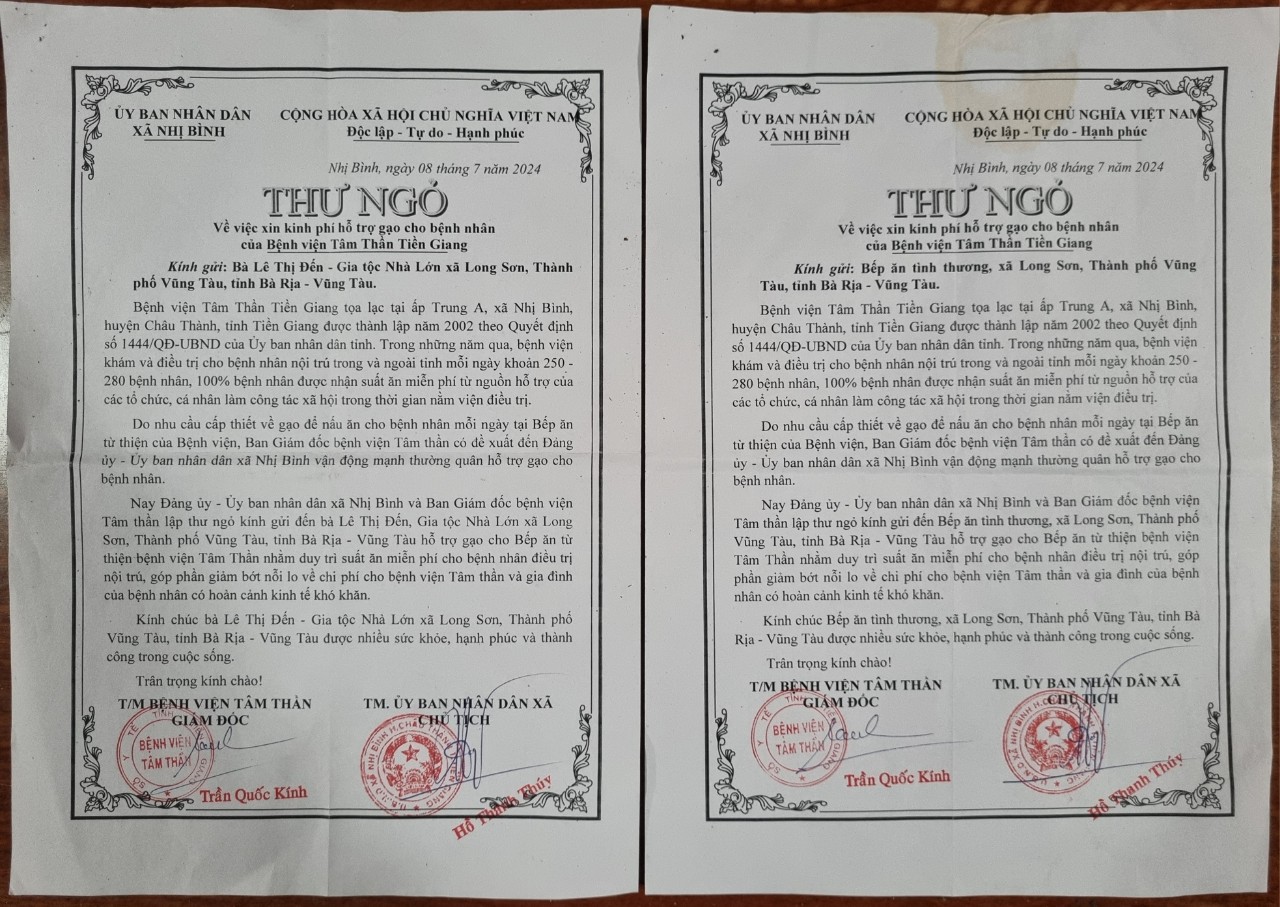 Trao tặng quà cho bệnh nhân Bệnh viện Tâm thần Tiền Giang