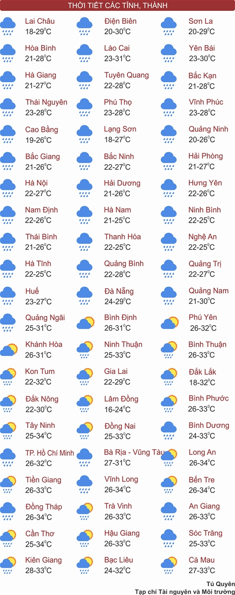 Thời tiết ngày 11/5: Mưa to trải dài khắp đất nước, nhiều nơi mưa trên 60mm