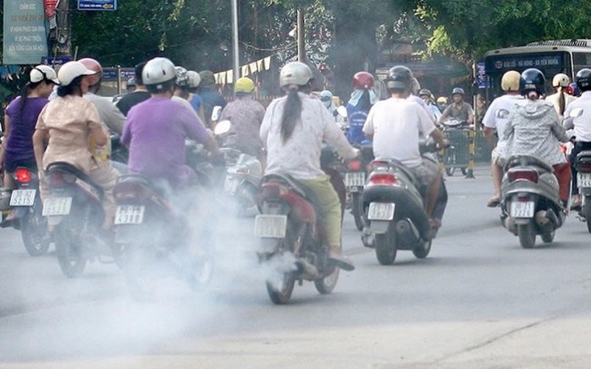 Lần đầu tiên Việt Nam triển khai kiểm định khí thải xe máy gây ô nhiễm không khí