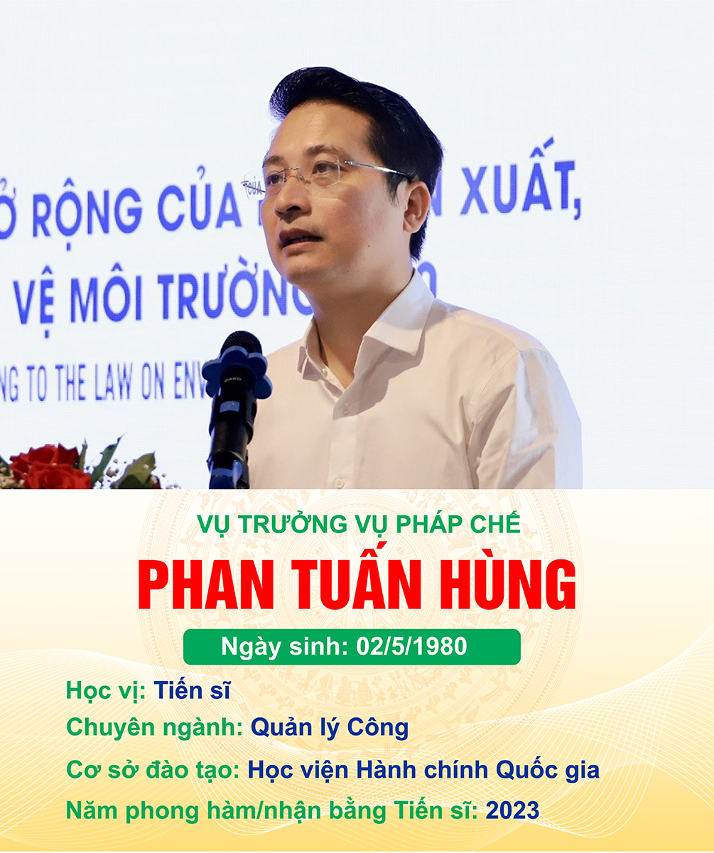 Danh sách đội ngũ cán bộ, công chức, viên chức có học hàm Tiến sĩ, học hàm Phó Giáo sư và Giáo sư của Bộ Tài nguyên và Môi trường