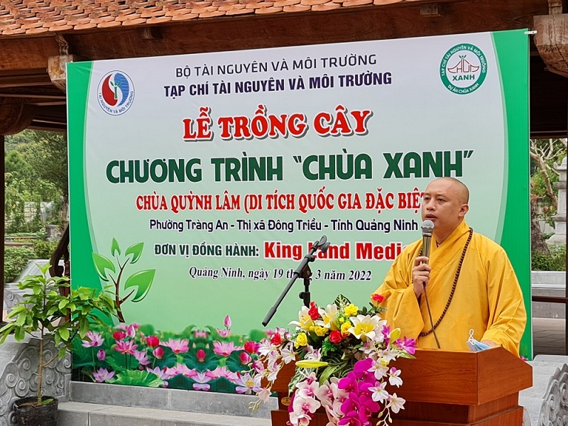 Tạp chí Tài nguyên và Môi trường trồng 1008 cây tại chùa Quỳnh Lâm, Quảng Ninh