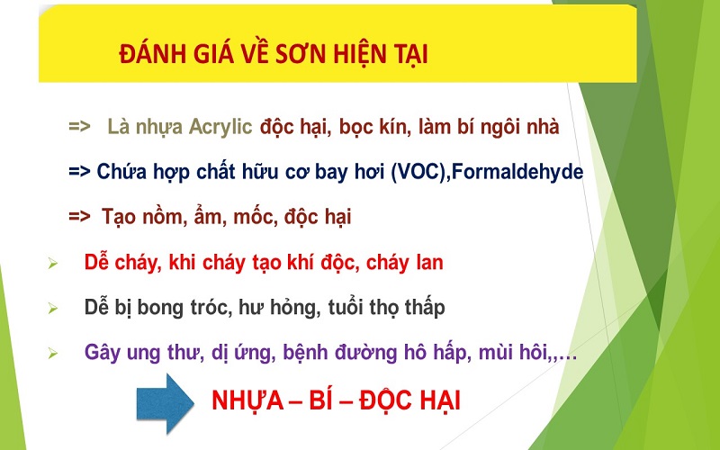 Những tác hại của sơn nhựa với môi trường và sức khỏe con người