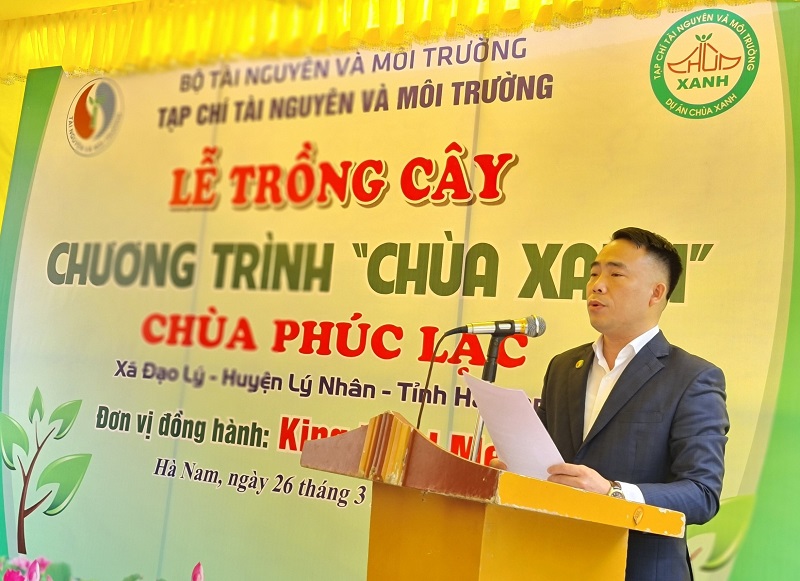 Tạp chí Tài nguyên và Môi trường trồng 523 cây tại chùa Phúc Lạc, Hà Nam