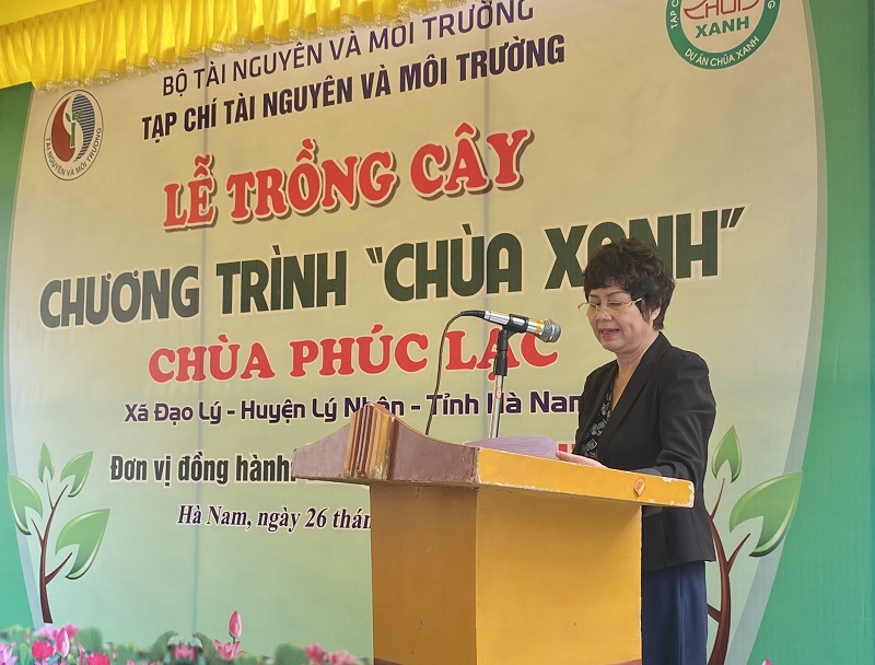 Tạp chí Tài nguyên và Môi trường trồng 523 cây tại chùa Phúc Lạc, Hà Nam