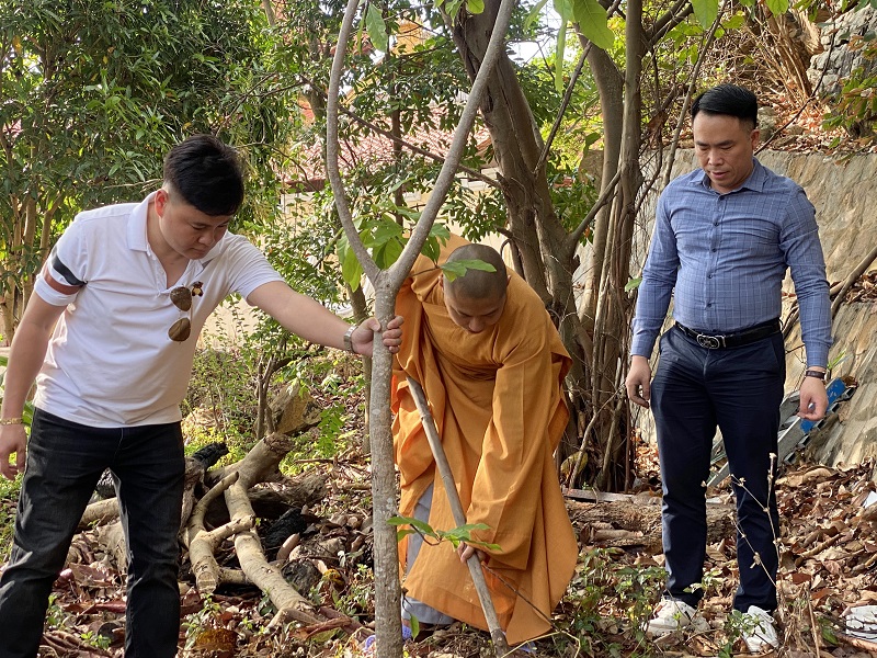 Tạp chí Tài nguyên và Môi trường phát động trồng cây “Chùa xanh” ở chùa Núi Một, Côn Đảo