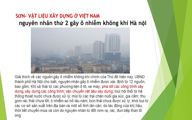 Những tác hại của sơn nhựa với môi trường và sức khỏe con người