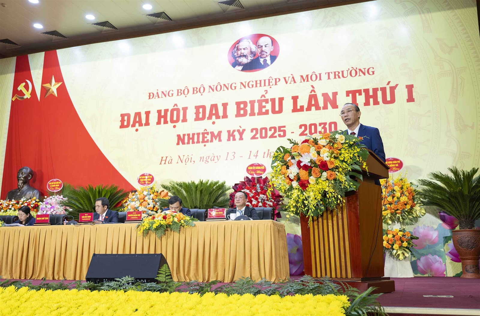 Toàn cảnh Đại hội Đại biểu Đảng bộ Bộ Nông nghiệp và Môi trường lần thứ I, nhiệm kỳ 2025- 2030