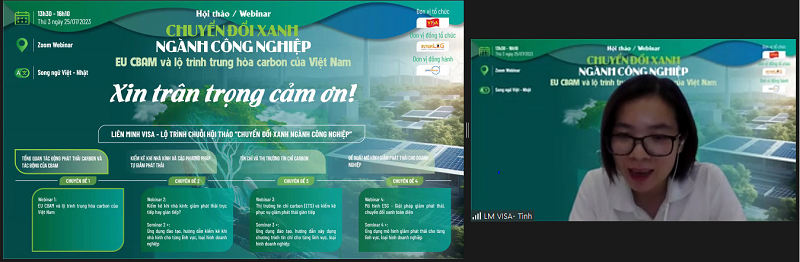 Hội thảo “Chuyển đổi xanh ngành công nghiệp - EU CBAM và lộ trình trung hòa Carbon của Việt Nam”.