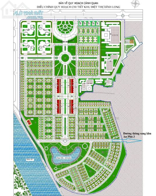 Bản vẽ quy hoạch khu biệt thự Đỉnh Long được chủ đầu tư từng giới thiệu trước đây