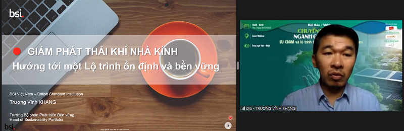 Hội thảo “Chuyển đổi xanh ngành công nghiệp - EU CBAM và lộ trình trung hòa Carbon của Việt Nam”.