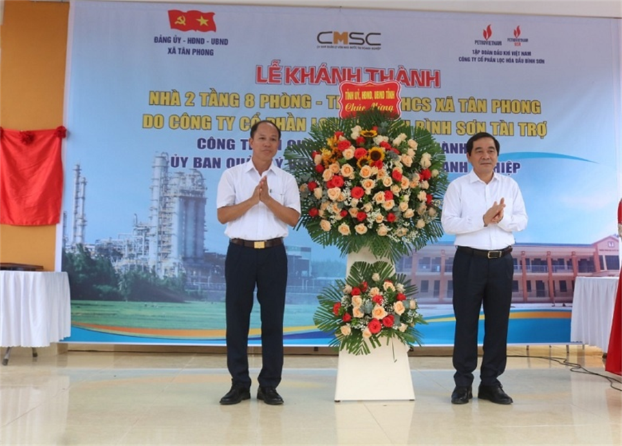 Khánh thành Trường THCS Tân Phong (Thái Bình) do BSR tài trợ