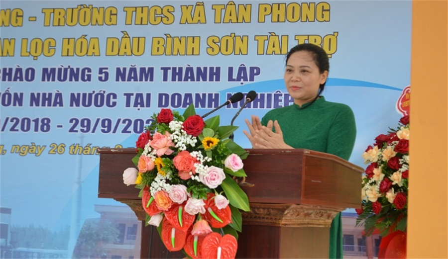 Khánh thành Trường THCS Tân Phong (Thái Bình) do BSR tài trợ
