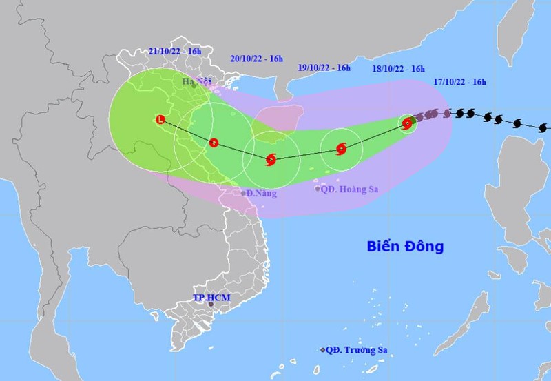 Bão số 6 diễn biến phức tạp, vùng gần tâm bão sóng biển cao 8-10m