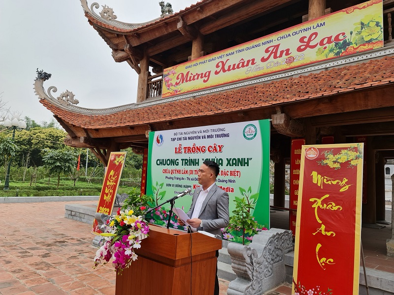 Tạp chí Tài nguyên và Môi trường trồng 1008 cây tại chùa Quỳnh Lâm, Quảng Ninh