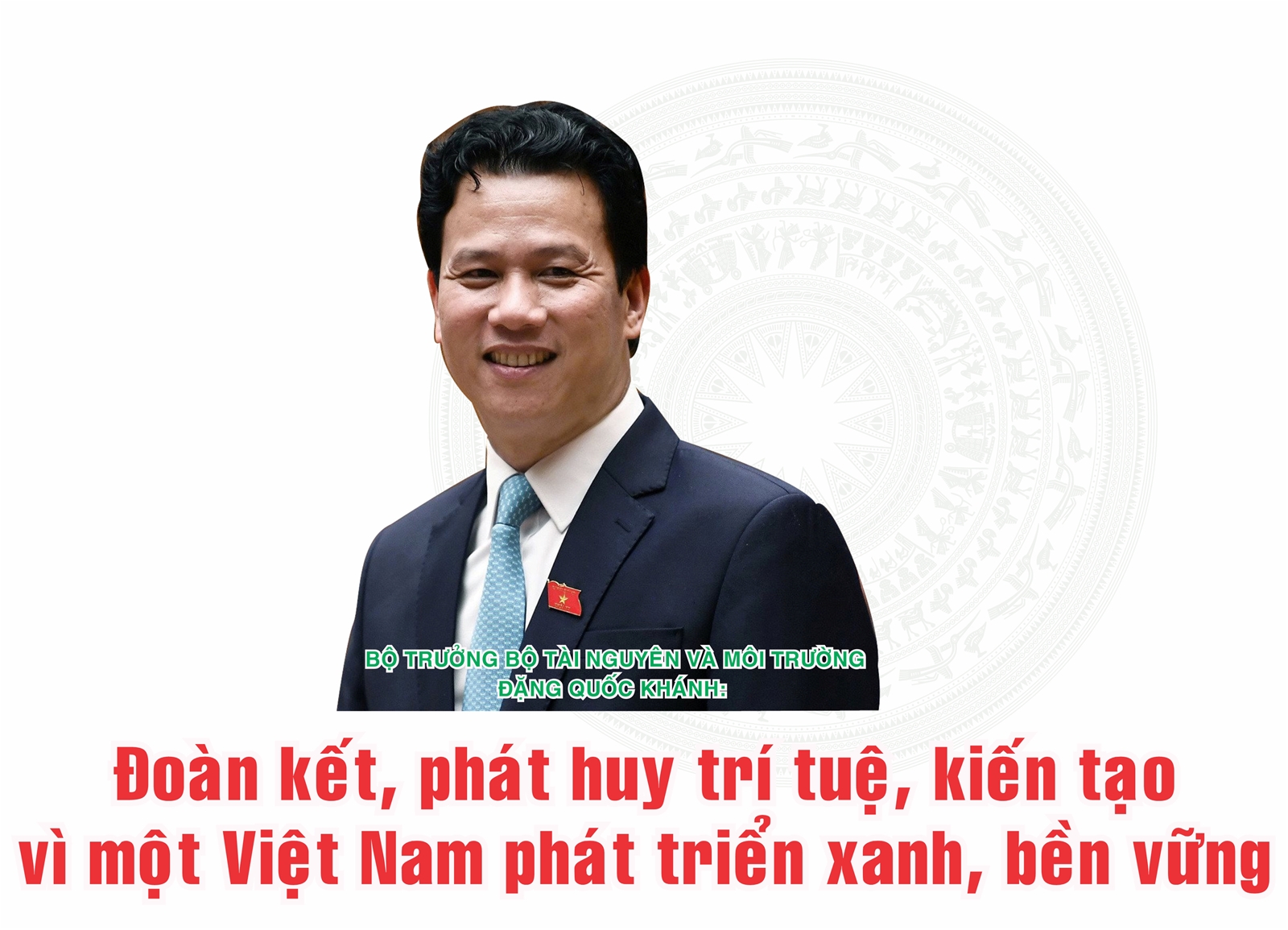 Đoàn kết, phát huy trí tuệ, kiến tạo vì một Việt Nam phát triển xanh, bền vững