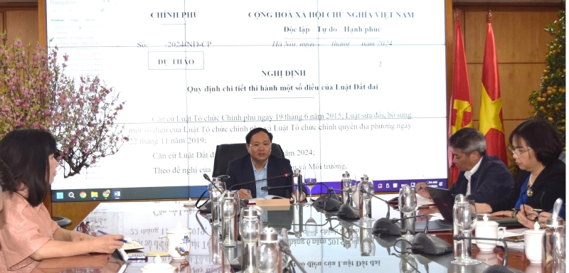 Thứ trưởng Lê Minh Ngân chỉ đạo: Khẩn trương xây dựng các Nghị định hướng dẫn thi hành Luật Đất đai (sửa đổi)