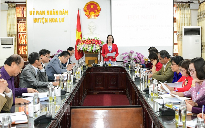 Ninh Bình lấy ý kiến góp ý cho dự thảo Luật Đất đai 2013 (sửa đổi)