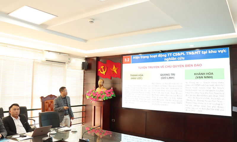 Đánh giá cấp cơ sở đề tài khoa học & công nghệ cấp Bộ về mô hình truyền thông chính sách tài nguyên và môi trường tại vùng bãi ngang, ven biển và hải đảo