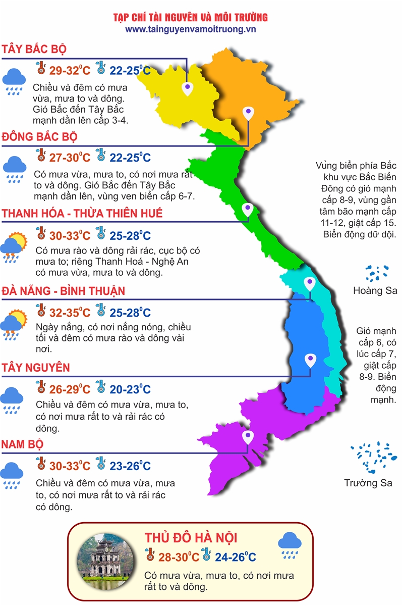 Thời tiết ngày 18/7: Bão số 1 tiến sát Móng Cái (Quảng Ninh)