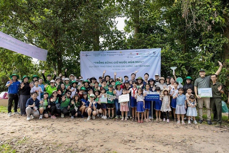 Trồng rừng giữ nước mùa mưa để hưởng ứng Ngày Môi trường Thế giới