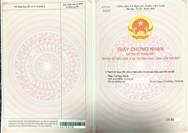 Bài 9: Cấp giấy chứng nhận quyền sử dụng đất, quyển sở hữu tài sản gắn liền với đất