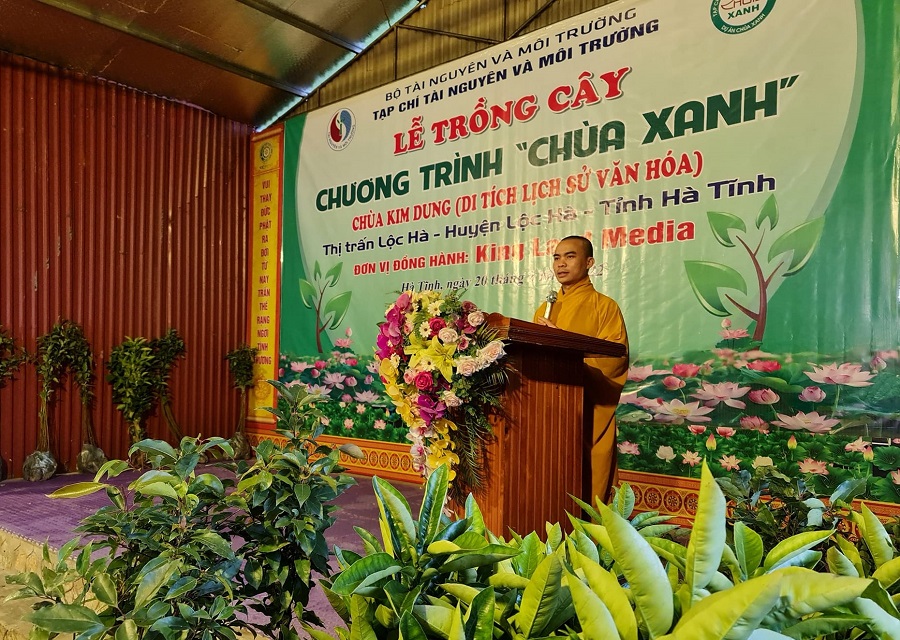 Tạp chí Tài nguyên và Môi trường trồng 1005 cây xanh tại chùa Kim Dung, Hà Tĩnh