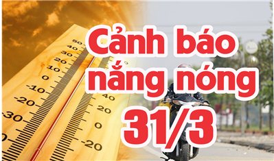 Cảnh báo nắng nóng hôm nay và ngày mai 31/3