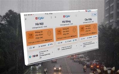 Chất lượng không khí ngày đầu tuần đi làm sau kỳ nghỉ lễ 30/4 - 1/5: Mức độ ô nhiễm tăng cao trở lại