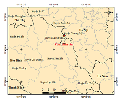 Hà Nội: Động đất ở Chương Mỹ mạnh 2,6 độ richter