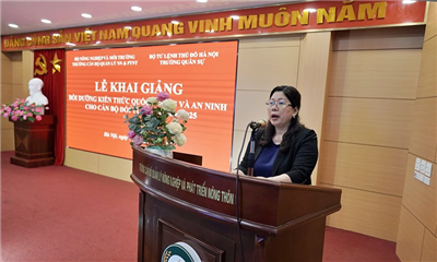 Khai giảng lớp bồi dưỡng quốc phòng, an ninh cho cán bộ nông nghiệp, môi trường
