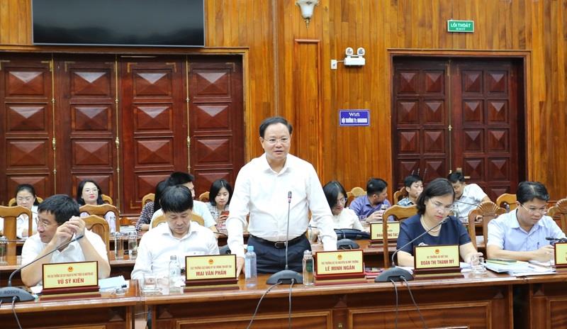 Thứ trưởng Lê Minh Ngân làm việc với UBND tỉnh Quảng Bình về công tác quản lý đất đai