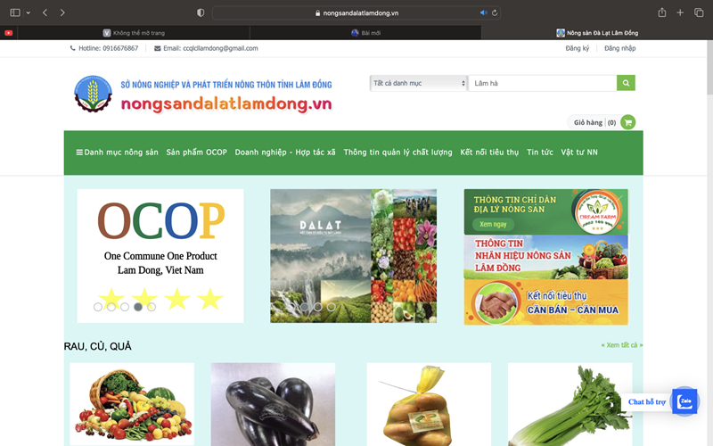 Lâm Hà công nhận 56 sản phẩm OCOP