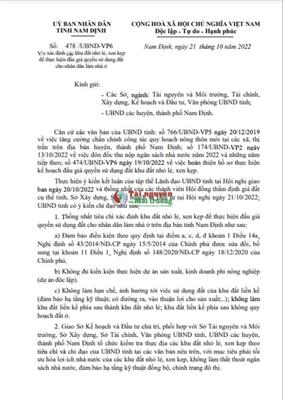 Nam Định: Ban hành tiêu chí xác định khu đất đất nhỏ lẻ, xen kẹp để đấu giá