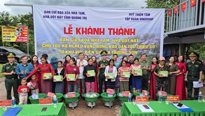 Quảng Trị: Bàn giao 100 căn nhà cho hộ nghèo vùng đồng bào dân tộc thiểu số