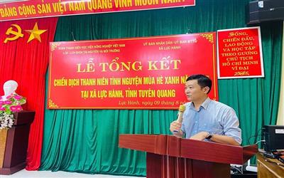 Sinh viên Khoa Tài nguyên và Môi trường - Học viện Nông nghiệp Việt Nam: Gieo tri thức nơi bản làng Lực Hành, tỉnh Tuyên Quang