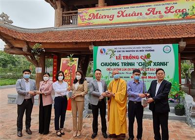 Tạp chí Tài nguyên và Môi trường trồng 1008 cây tại chùa Quỳnh Lâm, Quảng Ninh