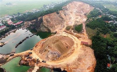 Thanh Hóa: mỏ đất của Công ty Việt Lào bị tạm dừng hoạt động khai thác
