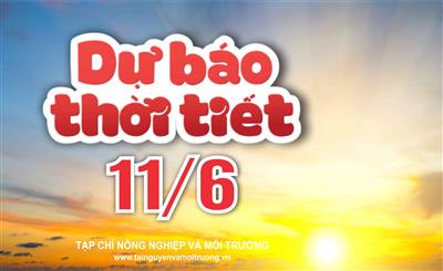 Thời tiết ngày 11/6: Trung Bộ, Tây Nguyên và Nam Bộ mưa lớn