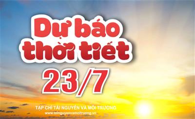 Thời tiết ngày 23/7: Bão số 2 gây mưa lớn ở Bắc Bộ