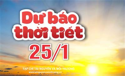 Thời tiết ngày 25/1: Bắc Bộ mưa nhỏ, không khí lạnh tràn về ban đêm