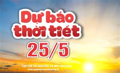 Thời tiết ngày 25/5: Thủ đô Hà Nội và các tỉnh khu vực Bắc Bộ chiều tối mưa to