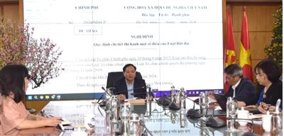 Thứ trưởng Lê Minh Ngân chỉ đạo: Khẩn trương xây dựng các Nghị định hướng dẫn thi hành Luật Đất đai (sửa đổi)