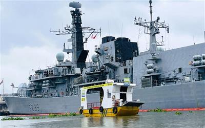 Trung tâm SOS đảm nhiệm trực ứng phó sự cố môi trường cho chiến hạm HMS Richmond tại TP. Hồ Chí Minh