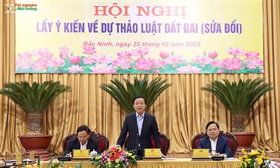 Hội nghị lấy ý kiến về Dự thảo Luật Đất đai (sửa đổi) với các bộ, ngành và 25 tỉnh, thành phía Bắc